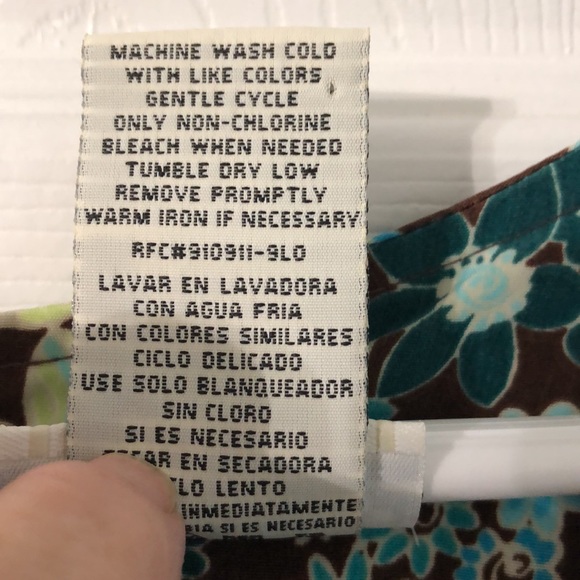 Size 24 dress blue and teal on a chocolate background - Picture 4 of 4